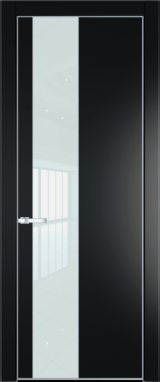 Межкомнатная дверь Profil Doors Orange 19 PE.O Белый лак Блэк Серебро