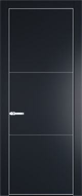 Межкомнатная дверь Profil Doors 13 PA Серебро Нэви Блу (RAL 7016)