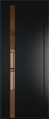 Межкомнатная дверь Profil Doors 18 PA Черный матовый Зеркало бронзовое Блэк