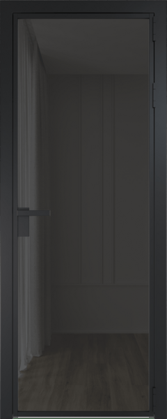 Алюминиевая дверь Profil Doors 1 AG Черный матовый Тонированное