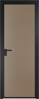 Алюминиевая дверь Profil Doors 1 AG Черный матовый RAL9005 Монохром капучино