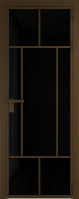 Алюминиевая дверь Profil Doors 10 AG Деорэ Черный триплекс