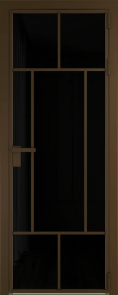 Алюминиевая дверь Profil Doors 10 AG Деорэ Черный триплекс
