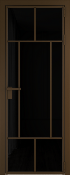 Алюминиевая дверь Profil Doors 10 AG Деорэ Черный триплекс
