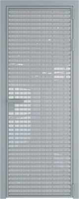 Алюминиевая дверь Profil Doors 12 AG Серебро Страйп