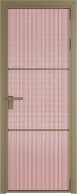 Алюминиевая дверь Profil Doors 13 AG Шампань Мору Розовое