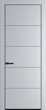 Межкомнатная дверь Profil Doors 15 PE Лайт Грей (RAL 870-01) Черный матовый RAL9005