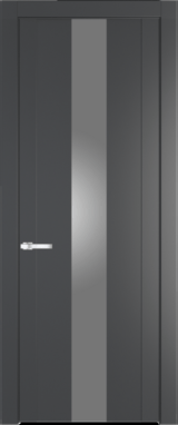 Межкомнатная дверь Profil Doors 1.9 P Lacobel Серебряный лак Графит (Pantone 425С)