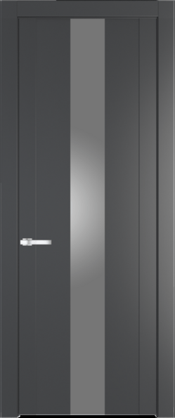 Межкомнатная дверь Profil Doors 1.9 P Lacobel Серебряный лак Графит (Pantone 425С)