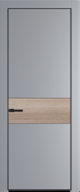 Межкомнатная дверь Profil Doors 17 PE Зеркало Bronza Смоки (RAL 870-02) Черный матовый RAL9005 Дуб Сонома