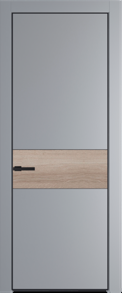 Межкомнатная дверь Profil Doors 17 PE Зеркало Bronza Смоки (RAL 870-02) Черный матовый RAL9005 Дуб Сонома
