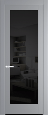 Межкомнатная дверь Profil Doors 4.1.2 PD Смоки (RAL 870-02) Черное тонированное