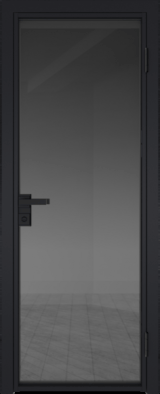 Алюминиевая дверь Profil Doors 1 AG Черный матовый RAL9005 Тонированное