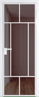 Алюминиевая дверь Profil Doors 10 AG Вайт Золотистая бронза