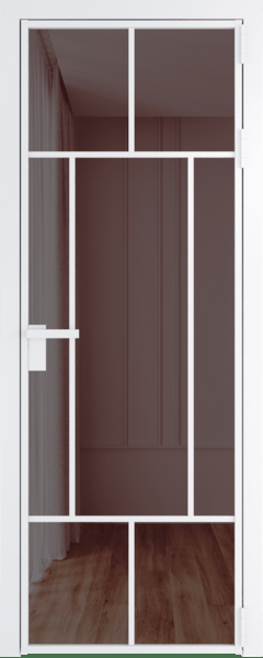 Алюминиевая дверь Profil Doors 10 AG Вайт Золотистая бронза