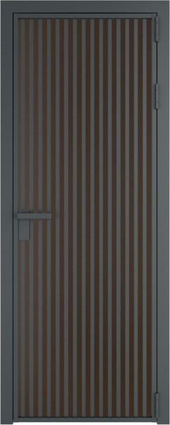 Алюминиевая дверь Profil Doors 11 AG Серая ночь Монохром шоколад