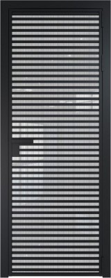 Алюминиевая дверь Profil Doors 12 AG Черный матовый Страйп