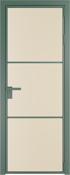 Алюминиевая дверь Profil Doors 13 AG Зеленый воск Монохром жемчуг