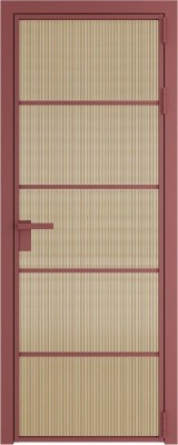 Алюминиевая дверь Profil Doors 14 AG Красный антрацит Мору Золото