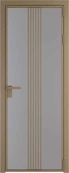 Алюминиевая дверь Profil Doors 18 AG Шампань Монохром серый