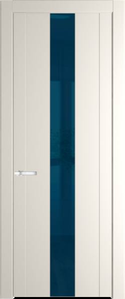Межкомнатная дверь Profil Doors 1.9 P Зеркало синее Перламутр белый