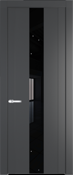 Межкомнатная дверь Profil Doors 1.9 P Lacobel Черный лак Графит (Pantone 425С)