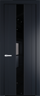 Межкомнатная дверь Profil Doors 1.9 P Черный лак Нэви Блу (RAL 7016)