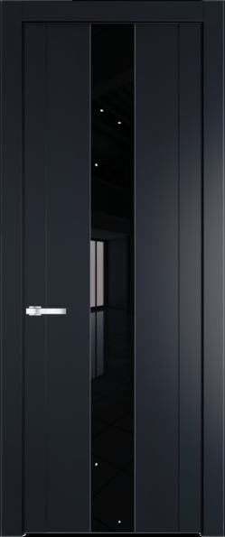 Межкомнатная дверь Profil Doors 1.9 P Черный лак Нэви Блу (RAL 7016)