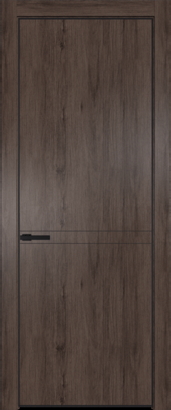 Межкомнатная дверь Profil Doors 11 NA Черный матовый Дуб Тобакко