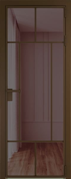 Алюминиевая дверь Profil Doors 10 AG Деорэ Золотистая бронза