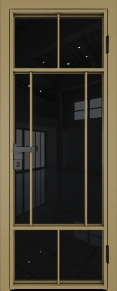 Алюминиевая дверь Profil Doors 10 AG Золото Черный триплекс