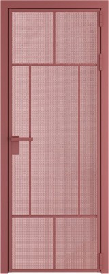 Алюминиевая дверь Profil Doors 10 AG Красный антрацит Кризет Розовый