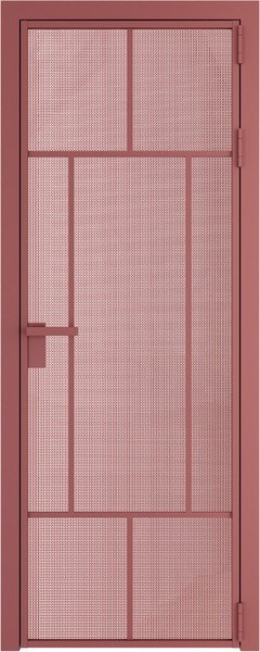 Алюминиевая дверь Profil Doors 10 AG Красный антрацит Кризет Розовый