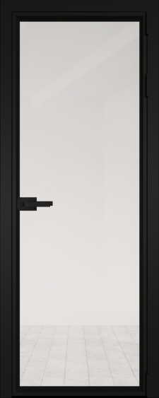 1AV Черный матовый RAL9005 стекло Прозрачное