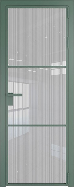 Алюминиевая дверь Profil Doors 13 AG Зеленый воск Страйп