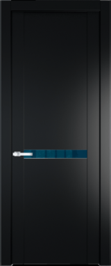 Межкомнатная дверь Profil Doors 1.4 P Зеркало синее Блэк