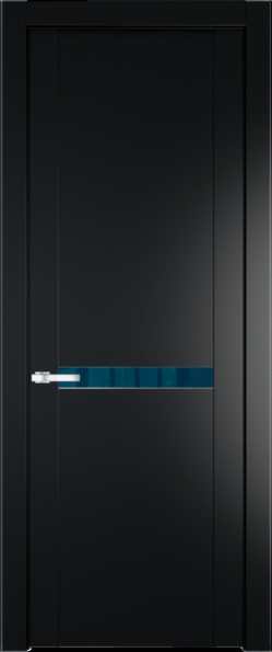 Межкомнатная дверь Profil Doors 1.4 P Зеркало синее Блэк