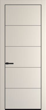 Межкомнатная дверь Profil Doors 15 PE Кремовая Магнолия (RAL 120-04) Черный матовый RAL9005
