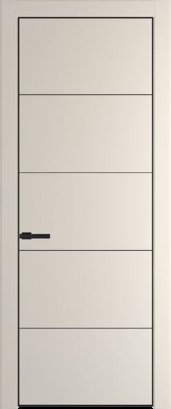 Межкомнатная дверь Profil Doors 15 PE Кремовая Магнолия (RAL 120-04) Черный матовый RAL9005