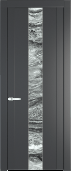 Межкомнатная дверь Profil Doors 1.9 P Атриум серебро Графит (Pantone 425С)