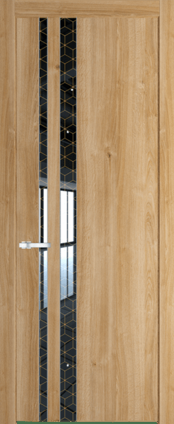 Межкомнатная дверь Profil Doors 20 NW Лоран узор золото Дуб Карамель