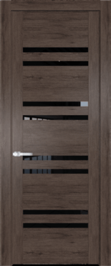 Межкомнатная дверь Profil Doors 1.6 N Черный триплекс Дуб Тобакко