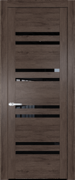 Межкомнатная дверь Profil Doors 1.6 N Черный триплекс Дуб Тобакко
