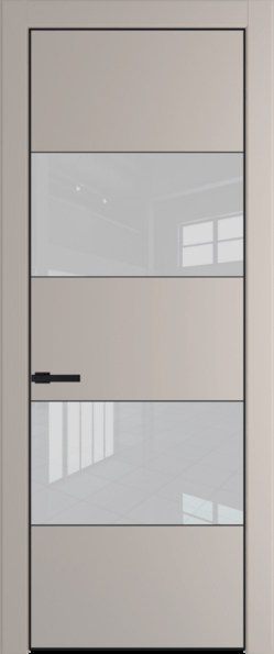 Межкомнатная дверь Profil Doors 22 PA Черный матовый RAL9005 Лак классик Сэнд