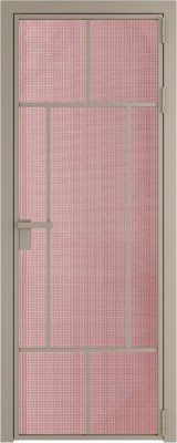 Алюминиевая дверь Profil Doors 10 AG Никель матовый Кризет Розовый