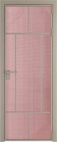 Алюминиевая дверь Profil Doors 10 AG Никель матовый Кризет Розовый