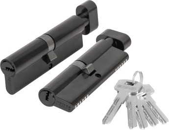 Цилиндровый Fuaro (Фуаро) механизм (200 ZM/110) 2000ZM Knob 110 (50+10+50) BL-24 черный 5Key с вертушкой