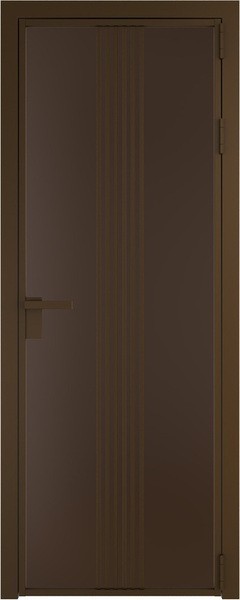 Алюминиевая дверь Profil Doors 18 AG Деорэ Монохром шоколад