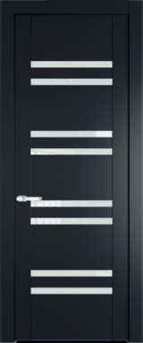 Межкомнатная дверь Profil Doors 1.6 P Белый триплекс Нэви Блу (RAL 7016)