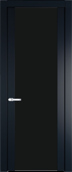 Межкомнатная дверь Profil Doors 1.7 P Монохром черный Нэви Блу (RAL 7016)